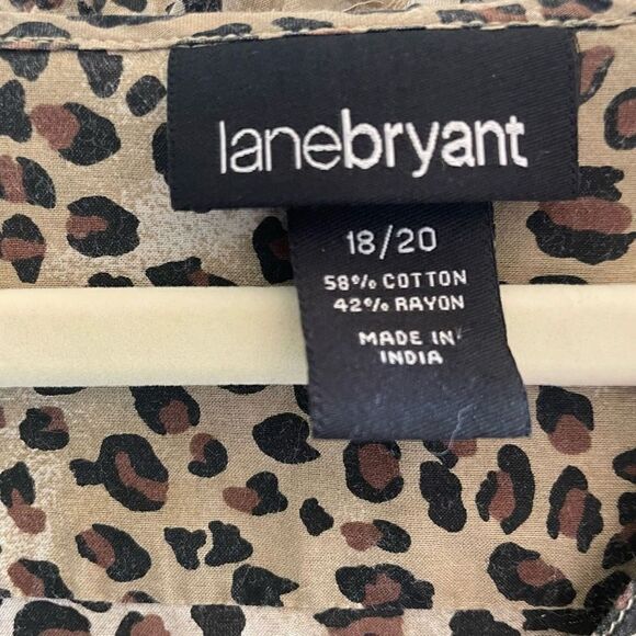 Lane Bryant Leopard Cheetah Print Tunic top Shirt Women’s Plus Size 18/20 - Picture 4 of 5